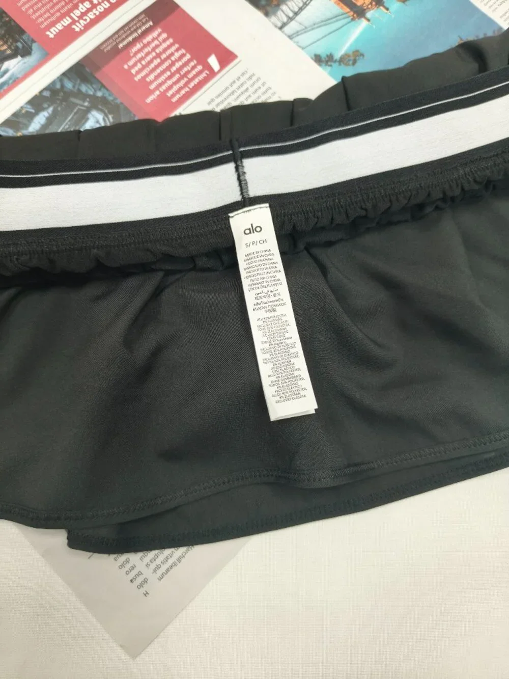 Alo Yoga Popular Tennis Y2K Skirt Black 👧🏻 Girl Crush, Hot selling 🔥